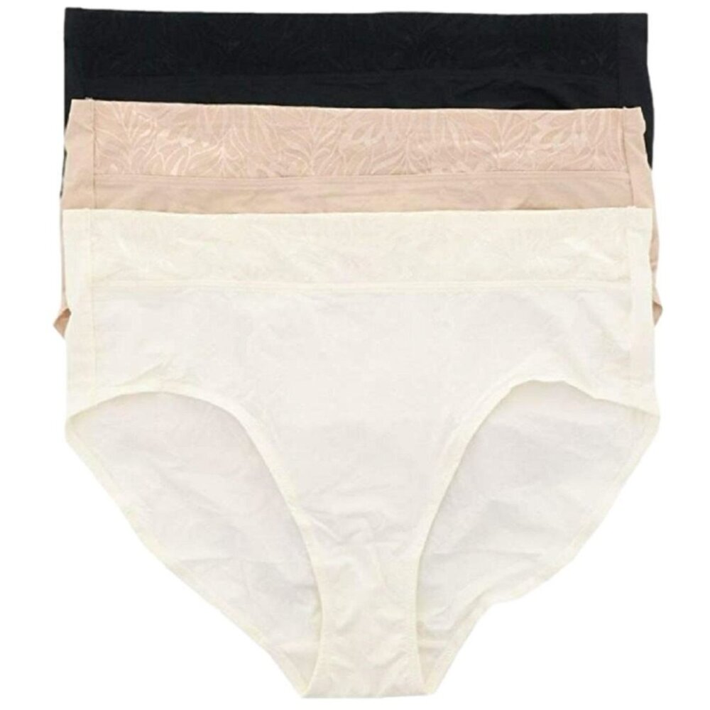 Breezies Jacquard Shine Hi-Cut Brief Set of 3 SMALL  (BG-11)